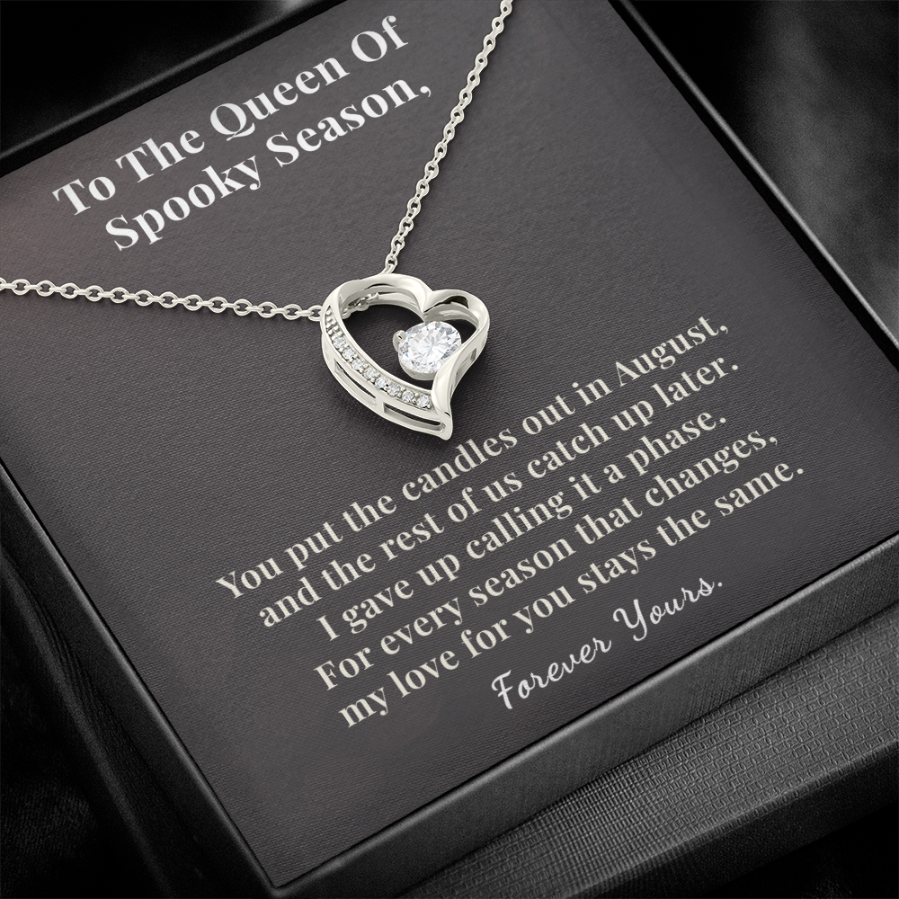 Goth Girlfriend Necklace Romantic Gift From Boyfriend | Message Card | Heart Pendant Keepsake