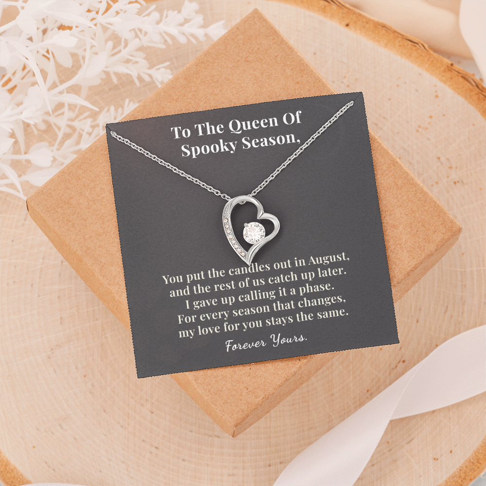 Goth Girlfriend Necklace Romantic Gift From Boyfriend | Message Card | Heart Pendant Keepsake