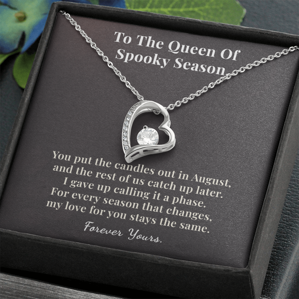 Goth Girlfriend Necklace Romantic Gift From Boyfriend | Message Card | Heart Pendant Keepsake