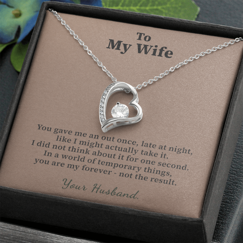 IVF Wife Necklace Encouragement Gift From Husband | Message Card | Heart Pendant Keepsake