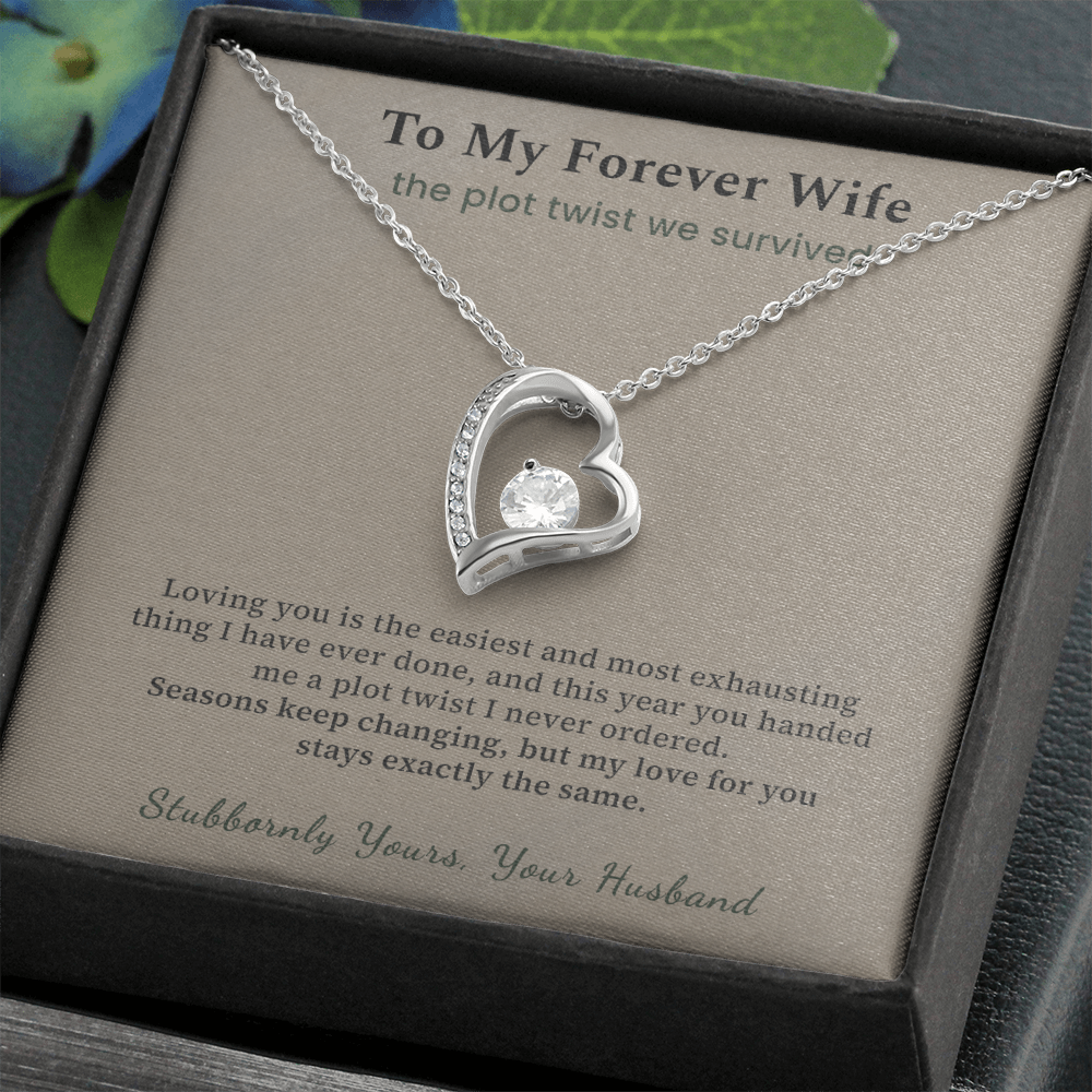 Soulmate Necklace Cancer Free Gift From Husband | Message Card | Heart Pendant Survivor Wife