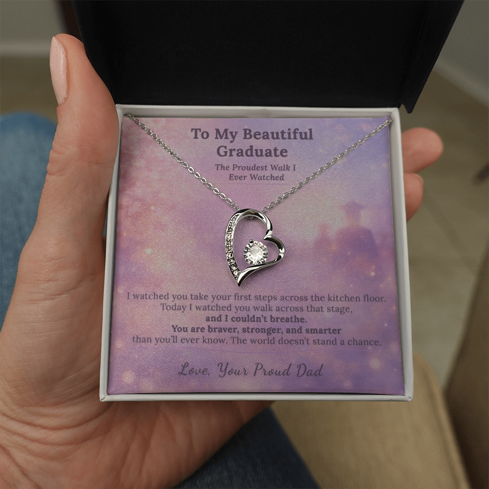 Daughter Graduation Necklace Gift From Dad The Proudest Walk