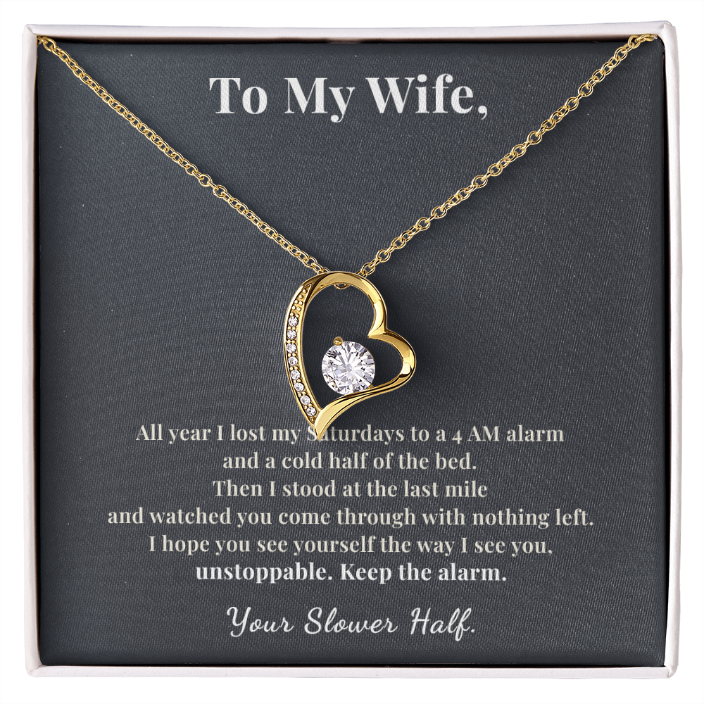 Runner Wife Necklace Marathon Finisher Gift From Husband | Message Card | Heart Pendant Keepsake