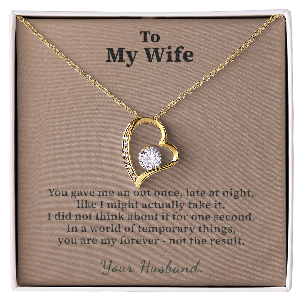 IVF Wife Necklace Encouragement Gift From Husband | Message Card | Heart Pendant Keepsake