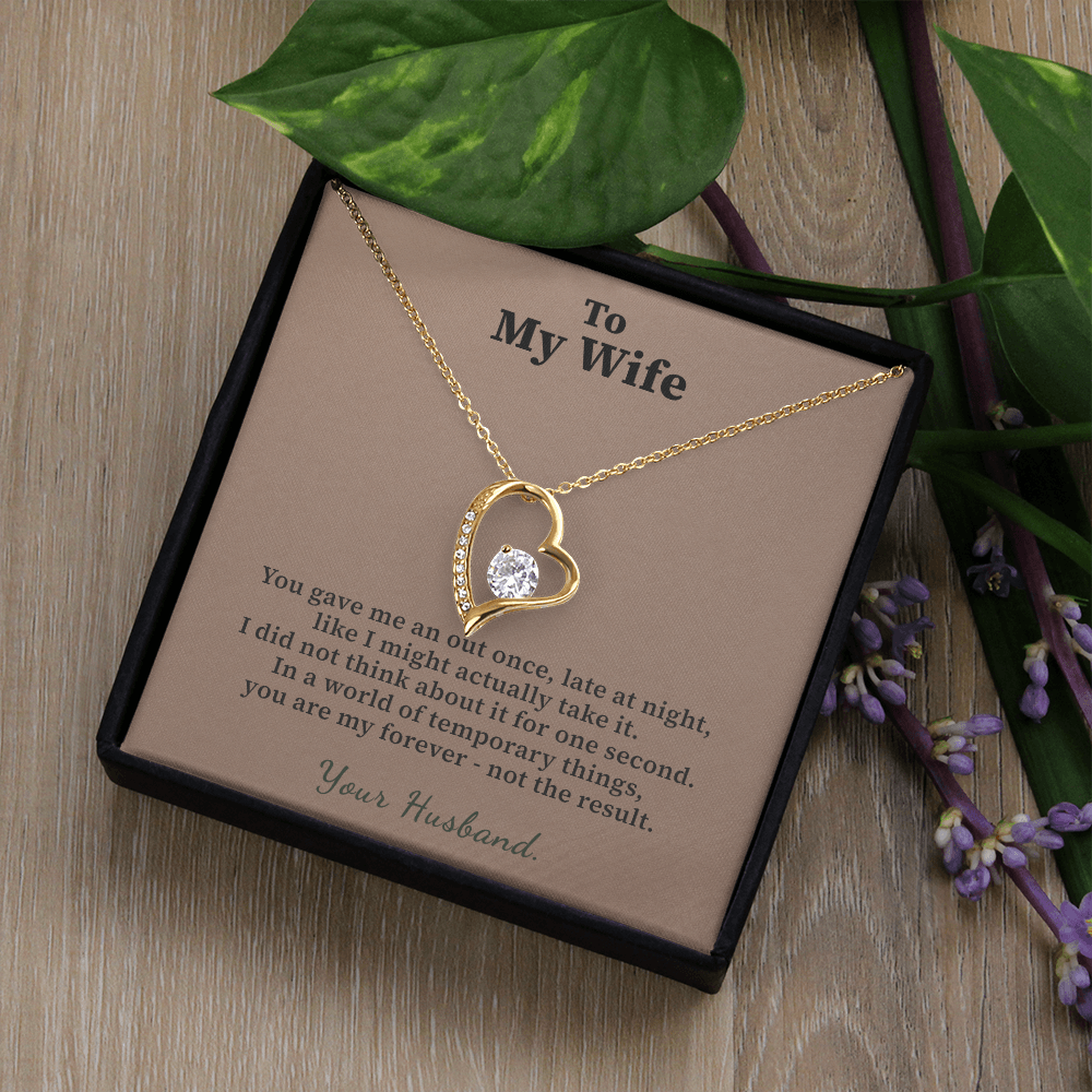 IVF Wife Necklace Encouragement Gift From Husband | Message Card | Heart Pendant Keepsake