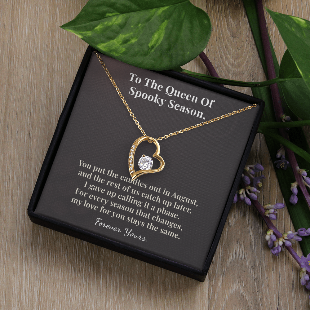 Goth Girlfriend Necklace Romantic Gift From Boyfriend | Message Card | Heart Pendant Keepsake