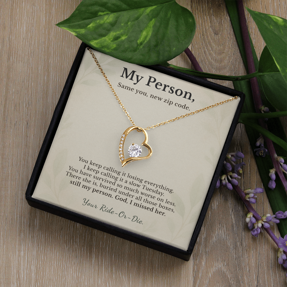 Best Friend Necklace Fresh Start Gift Encouragement | Message Card | Heart Pendant