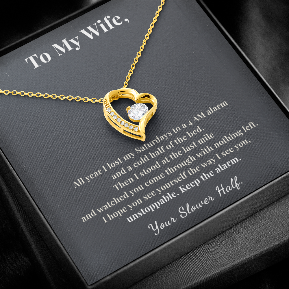 Runner Wife Necklace Marathon Finisher Gift From Husband | Message Card | Heart Pendant Keepsake