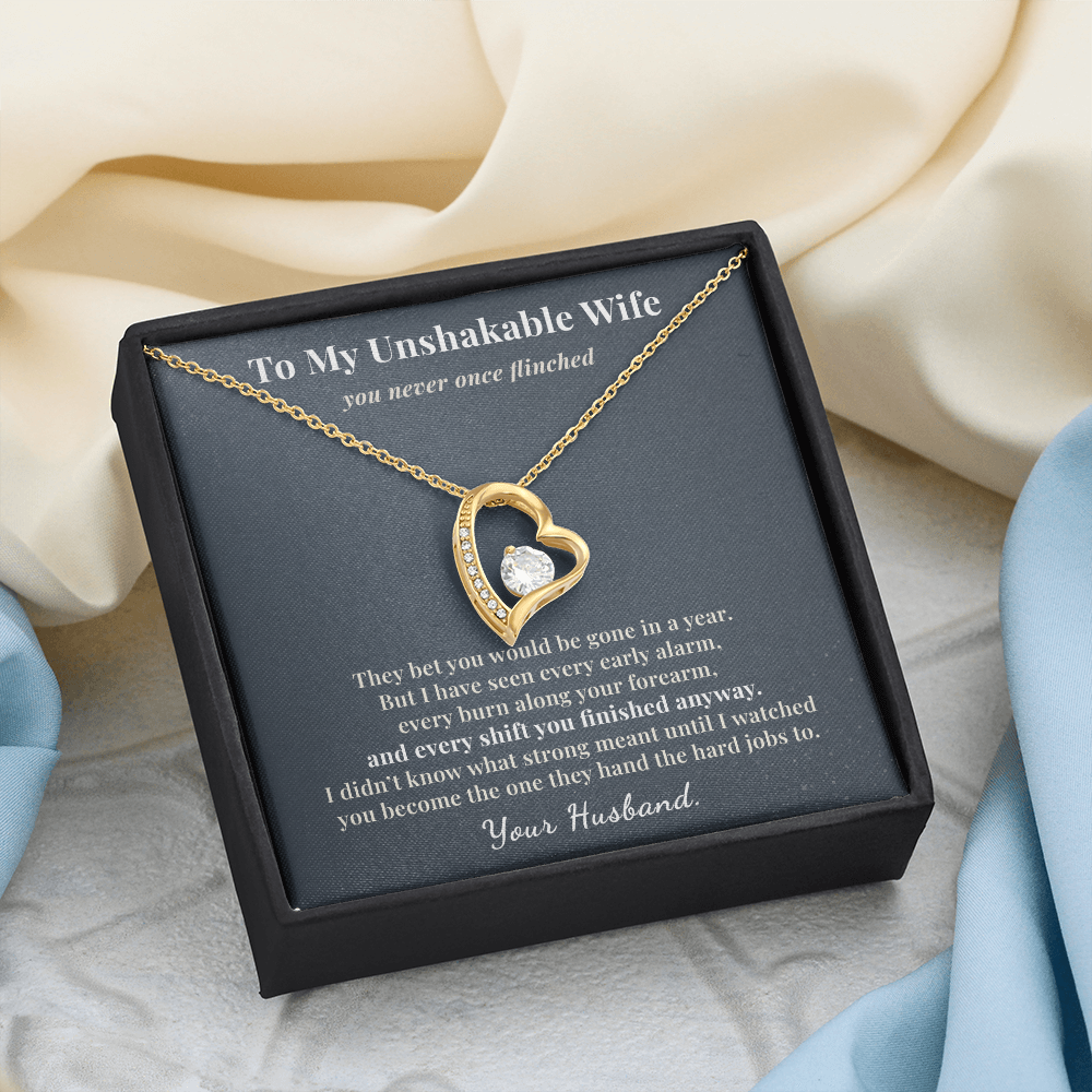 Welder Wife Necklace Appreciation Gift From Husband | Message Card | Heart Pendant Keepsake