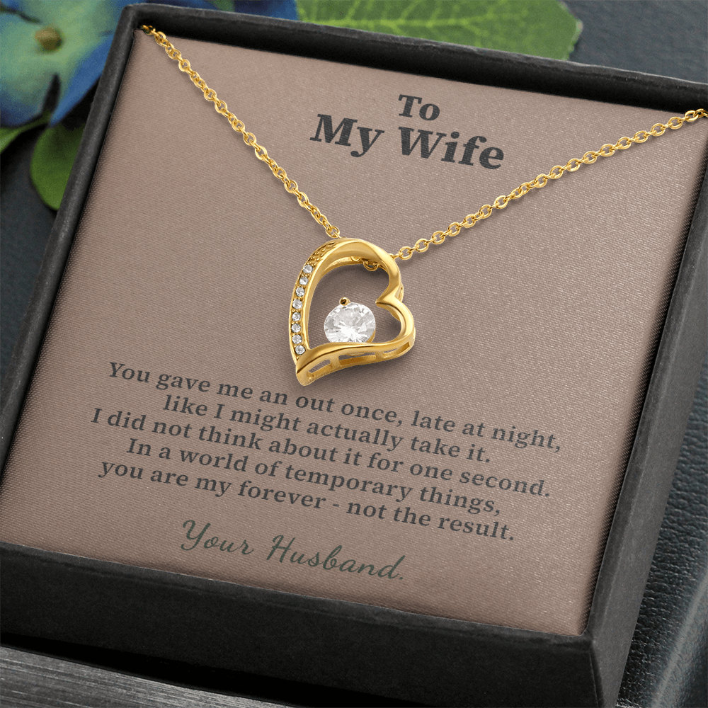 IVF Wife Necklace Encouragement Gift From Husband | Message Card | Heart Pendant Keepsake