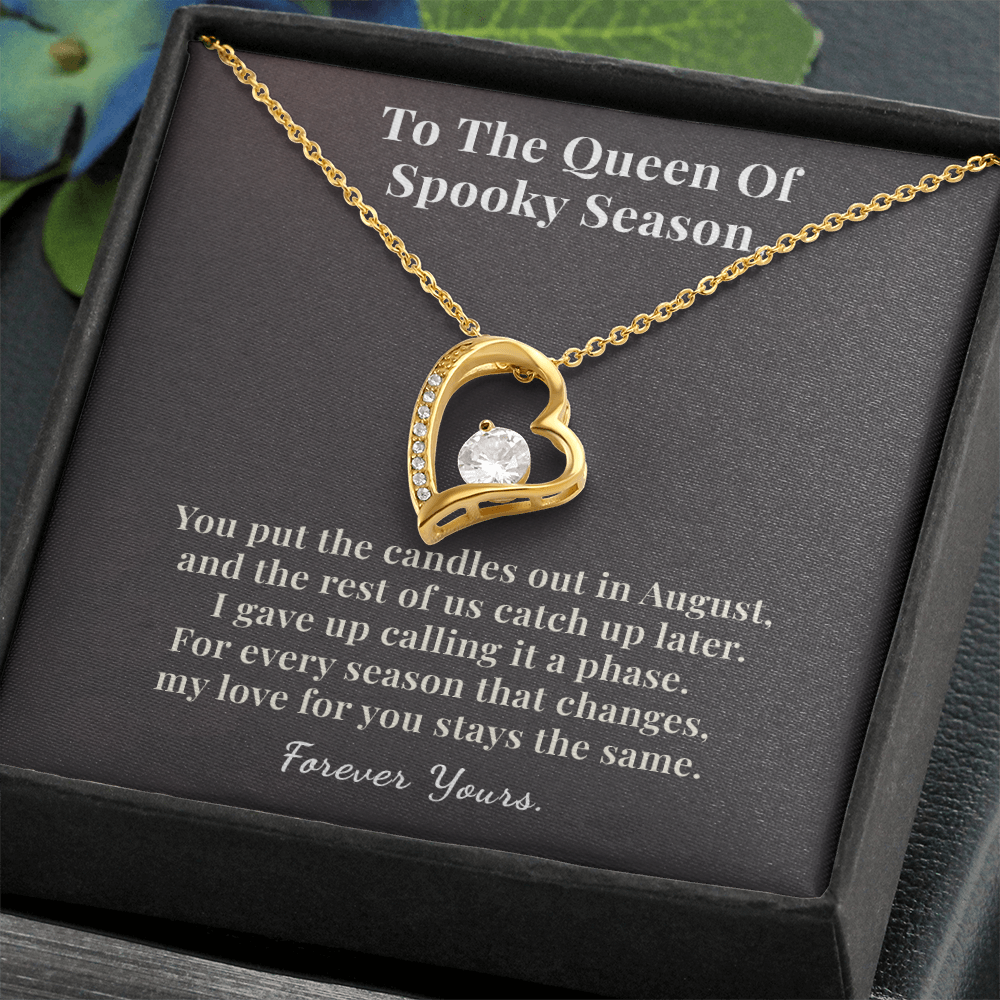 Goth Girlfriend Necklace Romantic Gift From Boyfriend | Message Card | Heart Pendant Keepsake