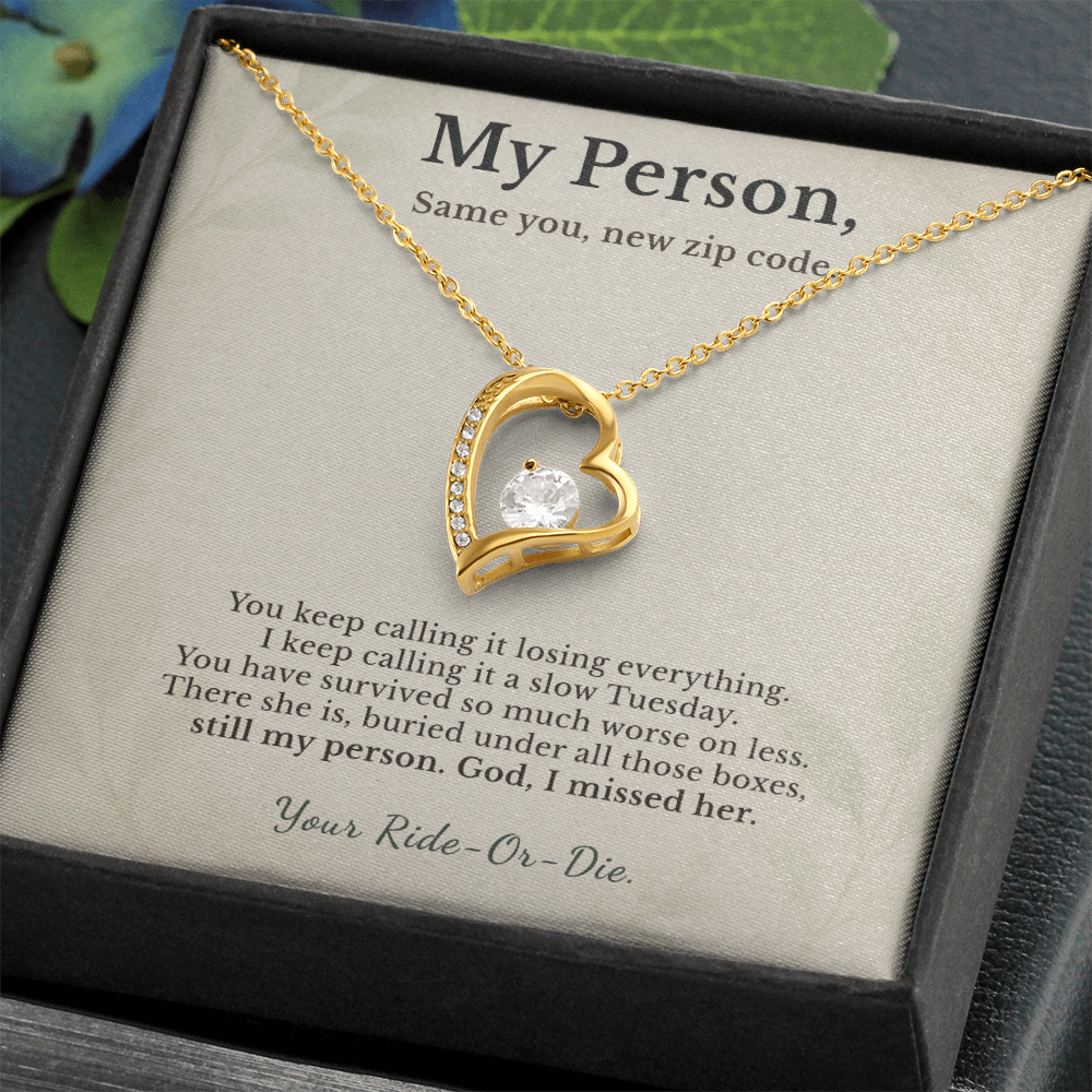 Best Friend Necklace Fresh Start Gift Encouragement | Message Card | Heart Pendant